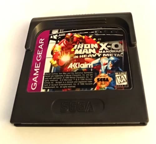 Iron Man/X-O Manowar in Heavy Metal (Sega Game Gear, 1996) Works Please Read!