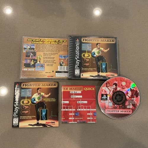 Fighter Maker (Sony PlayStation 1, 1999) PS1 Complete CIB
