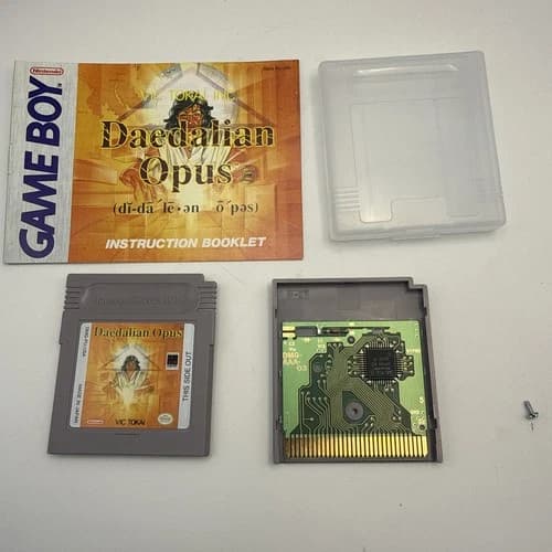 ✅ Daedalian Opus Game Boy Nintendo 1989 Box, Manual And Game Tested And Cleaned