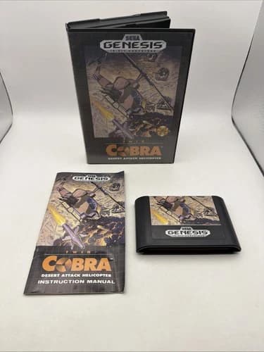 Twin Cobra: Desert Attack Helicopter (SEGA Genesis) CIB w/Manual Authentic Works
