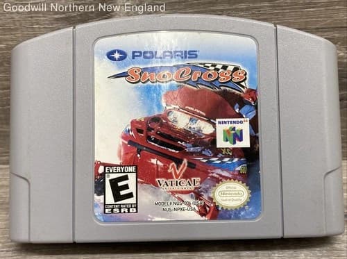 Polaris SnoCross Nintendo N64 Video Game Authentic Cartridge Only Tested Works