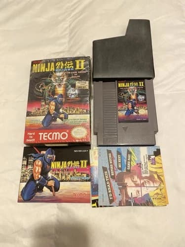 Ninja Gaiden II 2 The Dark Sword of Chaos Nintendo NES Complete in Box CIB Works