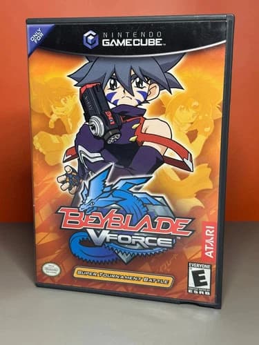 Beyblade VForce: Super Tournament Battle (Nintendo GameCube, 2002) CIB w/Manual