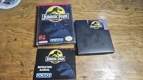 Rare Jurassic Park Game NES Complete With Game, Box, And Manuel
