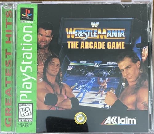 WWF WrestleMania: The Arcade Game (Sony PlayStation 1, 1995) PS1 CIB Tested
