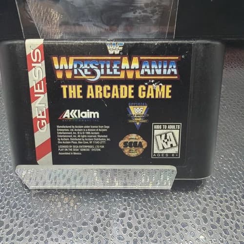 Sega Genesis Game WWF Wrestle Mania The Arcade Game - Game Only Tested Working