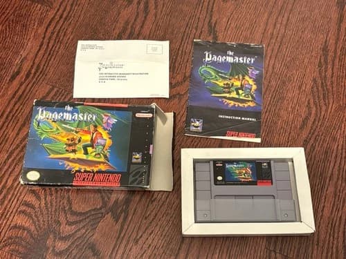 The Pagemaster (Super Nintendo SNES) COMPLETE w/ Box manual
