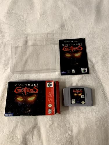 Nightmare Creatures (Nintendo 64, n64, 1998) COMPLETE CIB with box protector