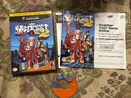 NBA Street Vol. 2 (Nintendo GameCube, 2003) Complete CIB W/ Intact Reg Card !!