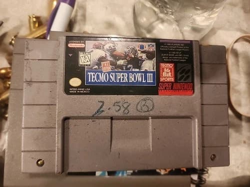 Tecmo Super Bowl III 3 (Super Nintendo SNES, 1995) Cartridge Only Authentic