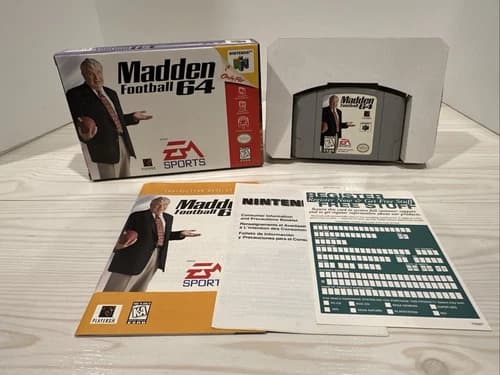 Madden Football 64 N64 Complete In Box CIB Fully Complete Nintendo 64