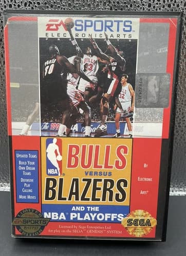 Bulls vs. Blazers and the NBA Playoffs (Sega Genesis, 1993) Complete CIB