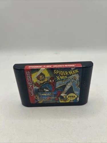 Spider Man X Men Arcade’s Revenge (Sega Genesis, 1992) Cartridge 🕷️