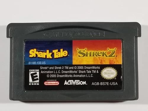 ¤ Shrek 2 And Shark Tale 2 in 1 ¤ Game Cart Nintendo Gameboy Advance GBA OEM *
