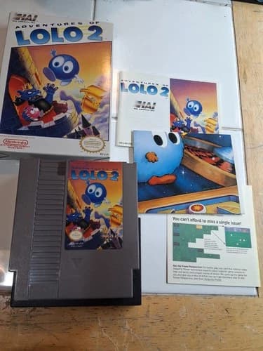 NES Adventures of Lolo 2 Authentic CiB With Box And Manual Nintendo 1990
