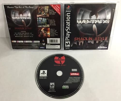 WU-TANG Shaolin Style PLAYSTATION ps1 psx cib REG CARD Complete TESTED & WORKING