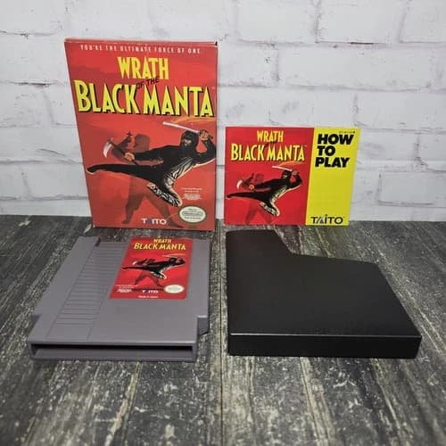 Wrath of the Black Manta NES Nintendo Entertainment System Manual Box Game