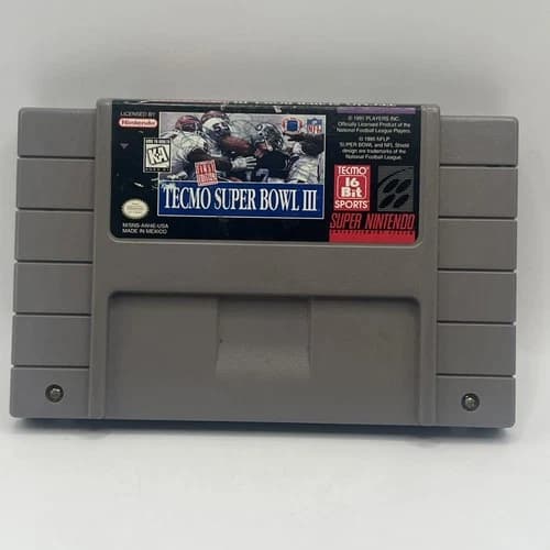Super Nintendo Tecmo Super Bowl III Final Edition 1995 SNES Tested GAMEPLAY PICS