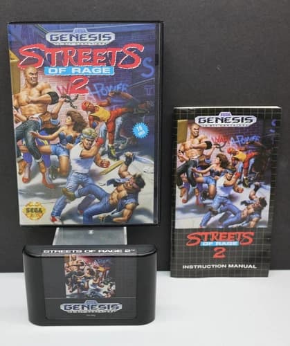 Streets of Rage 2 Sega Genesis 1992 CIB Tested Cleaned
