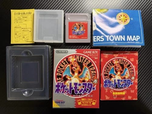 Pokemon Red Version Game Boy Cartridge Complete in Box