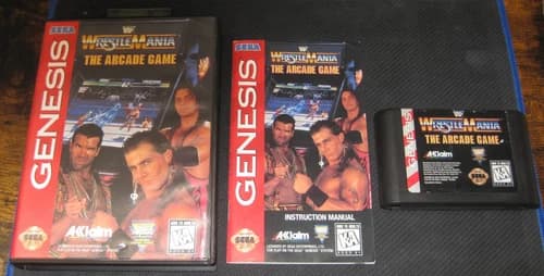 WWF WrestleMania: The Arcade Game (Sega Genesis, 1995) CIB Complete