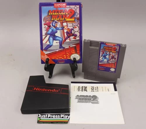 Mega Man 2 Nintendo NES 1988 Capcom VG+/EX CIB Complete in Box w/Inserts, Manual