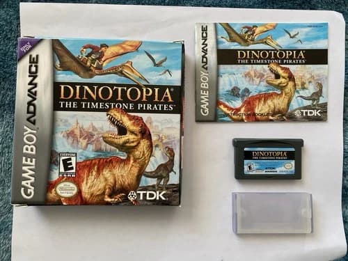 Dinotopia The Timestone Pirates GBA Complete CIB w/ Manual Tested Authentic!