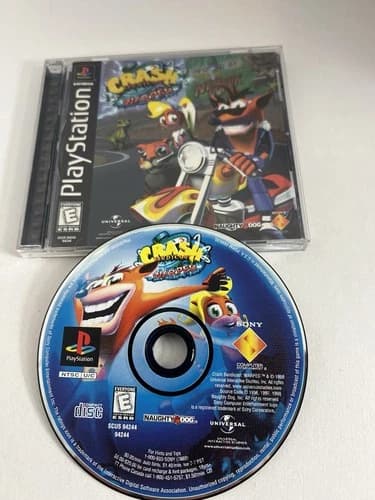 Crash Bandicoot Warped (Playstation PS1) Complete w/Manual Black Label - Tested