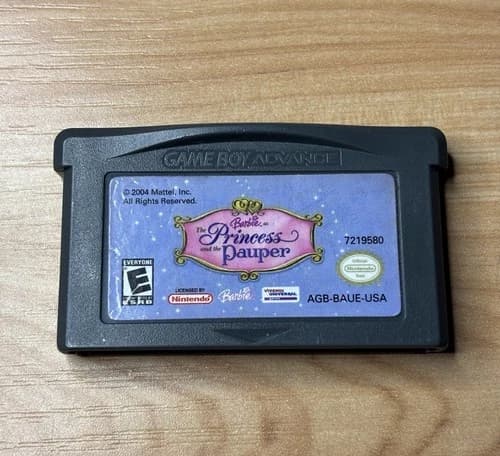 Barbie Princess and the Pauper (Gameboy Advance) Cartridge ONLY, TESTED WORKING