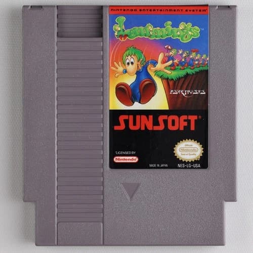 Lemmings NES Nintendo Game - Authentic/Cleaned/Tested - Sunsoft