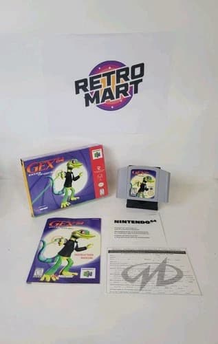 Gex 64: Enter The Gecko (Nintendo 64, N64, 1998) Game Authentic Complete CIB