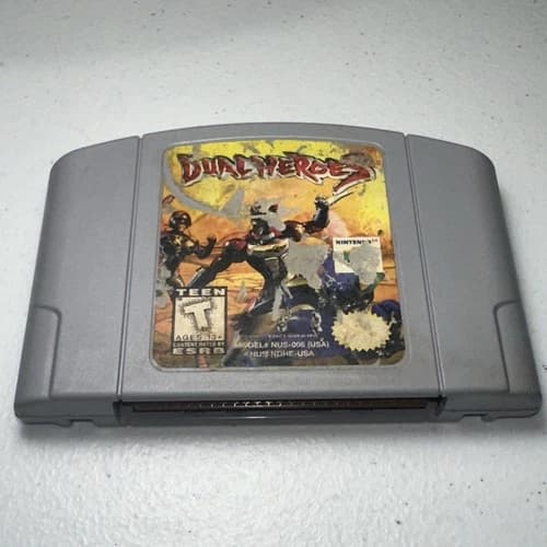 Dual Heroes 1 Nintendo 64 N64 Original Authentic Vintage Retro Tested Working!