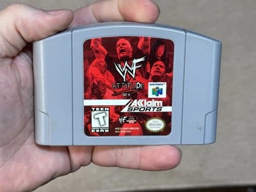 WWF Attitude (Nintendo 64, N64) Game - Authentic - Tested