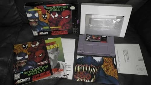 Venom Spider-Man Separation Anxiety Super Nintendo Game CIB SNES