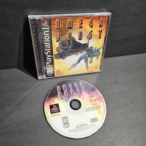 Omega Boost (Sony PlayStation, 1999) PS1 CIB COMPLETE - GOOD DISC