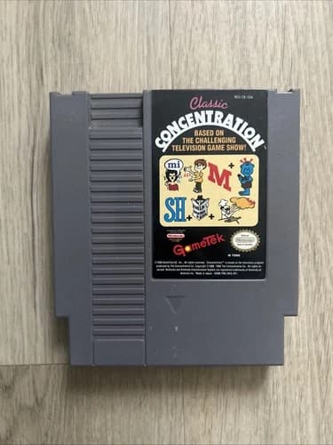 Concentration (Nintendo NES) Cleaned Tested Works